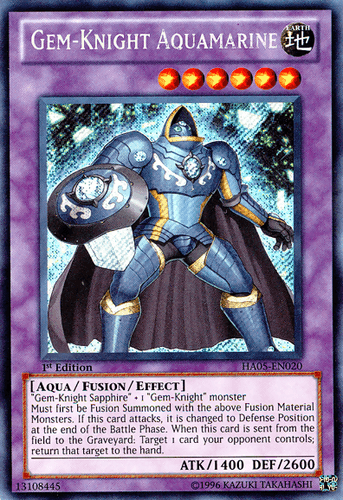 Gem-Knight Aquamarine - HA05-EN020 Secret Rare 1st Edition