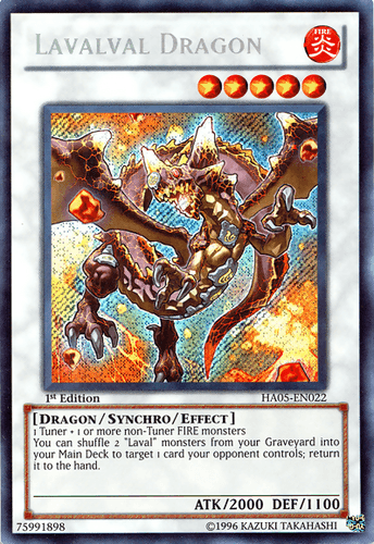 Lavalval Dragon - HA05-EN022 Secret Rare 1st Edition