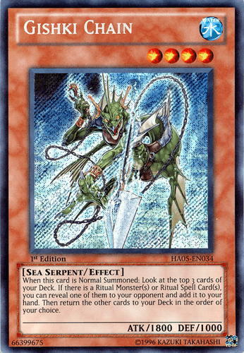 Gishki Chain - HA05-EN034 Secret Rare 1st Edition
