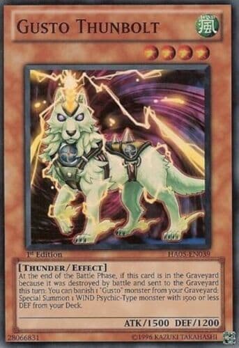 Gusto Thunbolt - HA05-EN039 Super Rare Unlimited