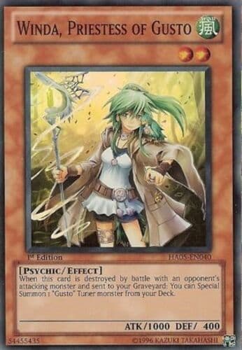 Winda, Priestess of Gusto - HA05-EN040 Super Rare Unlimited