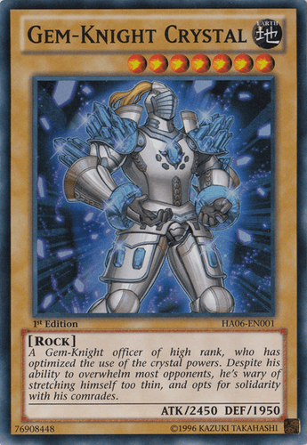 Gem-Knight Crystal - HA06-EN001 Super Rare 1st Edition