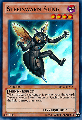 Steelswarm Sting - HA06-EN015 Super Rare 1st Edition