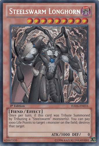 Steelswarm Longhorn - HA06-EN016 Secret Rare Unlimited