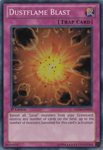 Dustflame Blast - HA06-EN058 Super Rare 1st Edition