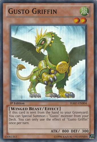 Gusto Griffin - HA07-EN004 Super Rare 1st Edition