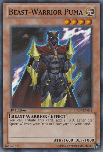 Beast-Warrior Puma - HA07-EN032 Super Rare Unlimited