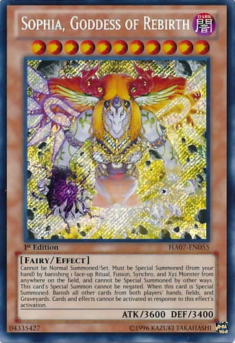Sophia, Goddess of Rebirth - HA07-EN055 Secret Rare 1st Edition