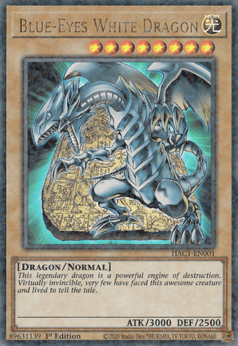 Blue-Eyes White Dragon - HAC1-EN001 Duel Terminal Technology Ultra Rare 1st Edition