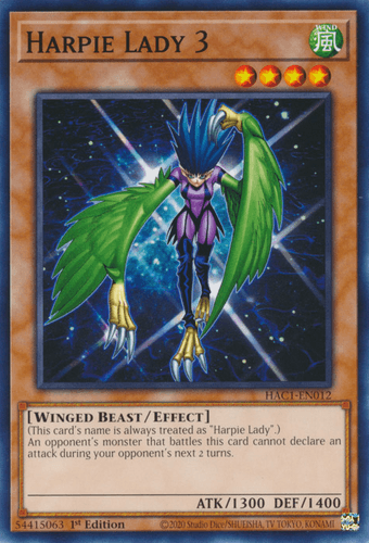 Harpie Lady 3 - HAC1-EN012 Common 1st Edition