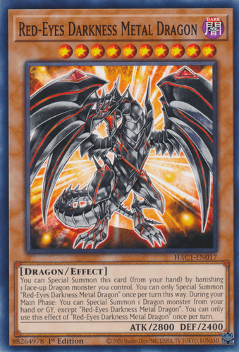 Red-Eyes Darkness Metal Dragon - HAC1-EN017 Duel Terminal Technology Common 1st Edition