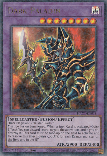 Dark Paladin - HAC1-EN018 Duel Terminal Technology Ultra Rare 1st Edition