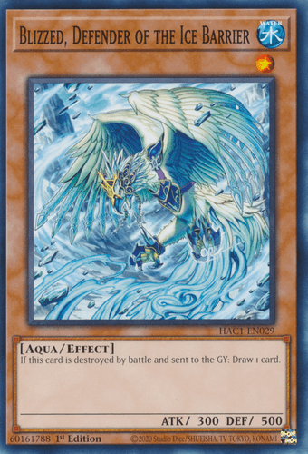 Blizzed, Defender of the Ice Barrier - HAC1-EN029 Common 1st Edition