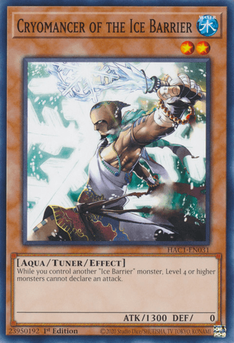 Cryomancer of the Ice Barrier - HAC1-EN031 Common 1st Edition