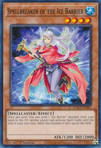 Spellbreaker of the Ice Barrier - HAC1-EN041 Duel Terminal Technology Common 1st Edition