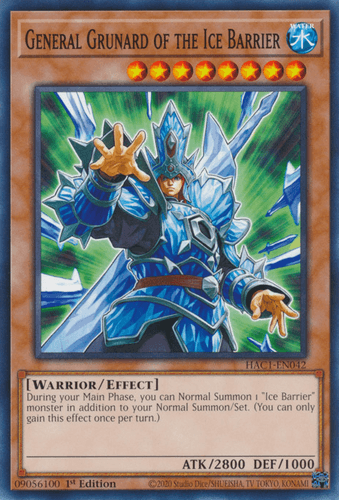 General Grunard of the Ice Barrier - HAC1-EN042 Duel Terminal Technology Common 1st Edition
