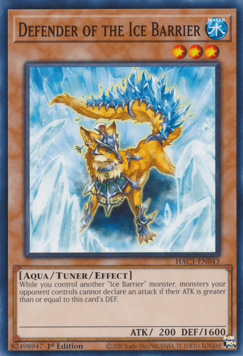 Defender of the Ice Barrier - HAC1-EN043 Duel Terminal Technology Common 1st Edition
