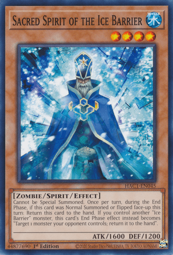 Sacred Spirit of the Ice Barrier - HAC1-EN045 Common 1st Edition