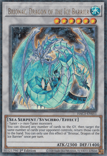 Brionac, Dragon of the Ice Barrier - HAC1-EN051 Duel Terminal Technology Ultra Rare 1st Edition