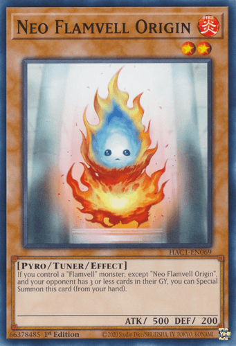Neo Flamvell Origin - HAC1-EN069 Duel Terminal Technology Common 1st Edition