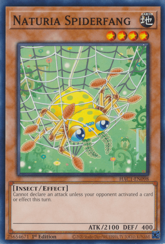 Naturia Spiderfang - HAC1-EN098 Common 1st Edition