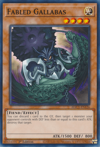 Fabled Gallabas - HAC1-EN126 Duel Terminal Technology Common 1st Edition