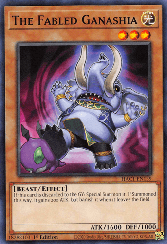 The Fabled Ganashia - HAC1-EN139 Duel Terminal Technology Common 1st Edition