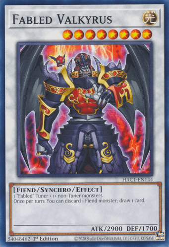 Fabled Valkyrus - HAC1-EN144 Common 1st Edition