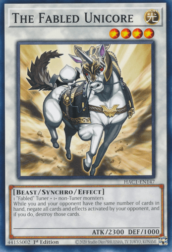 The Fabled Unicore - HAC1-EN147 Common 1st Edition