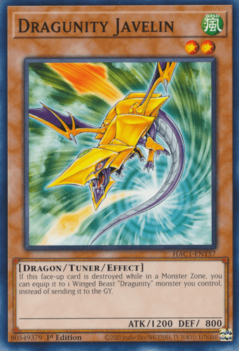 Dragunity Javelin - HAC1-EN157 Common 1st Edition