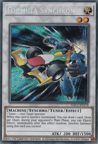 Formula Synchron - HAC1-EN178 Secret Rare Limited Edition
