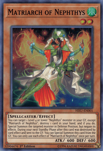 Matriarch of Nephthys - HISU-EN001 Super Rare 1st Edition