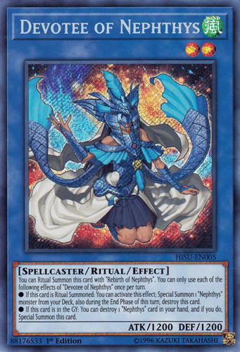 Devotee of Nephthys - HISU-EN005 Secret Rare 1st Edition