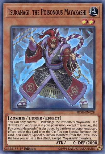 Tsukahagi, the Poisonous Mayakashi - HISU-EN028 Super Rare 1st Edition