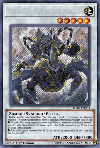 Tsuchigumo, the Poisonous Mayakashi - HISU-EN033 Secret Rare 1st Edition