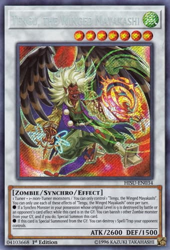 Tengu, the Winged Mayakashi - HISU-EN034 Secret Rare 1st Edition