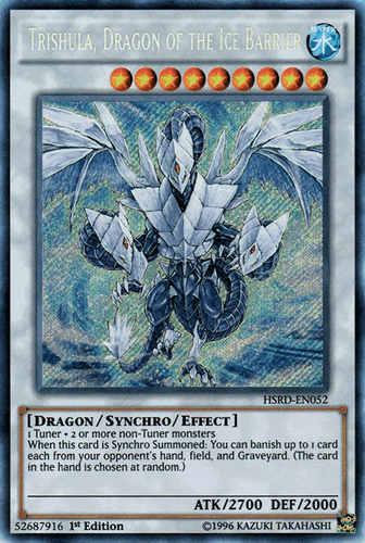 Trishula, Dragon of the Ice Barrier - HSRD-EN052 Secret Rare 1st Edition