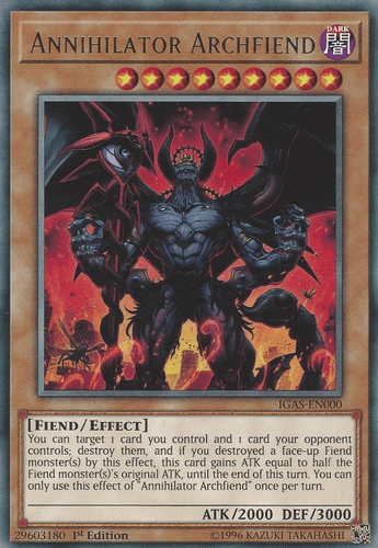 Annihilator Archfiend - IGAS-EN000 Rare 1st Edition