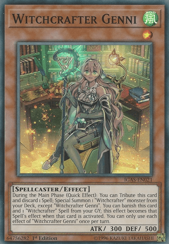 Witchcrafter Genni - IGAS-EN021 Super Rare 1st Edition