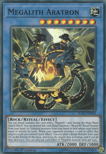 Megalith Aratron - IGAS-EN040 Super Rare Unlimited