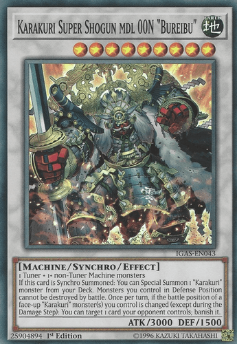 Karakuri Super Shogun mdl 00N "Bureibu" - IGAS-EN043 Super Rare 1st Edition