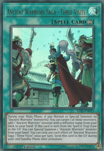Ancient Warriors Saga - Three Visits - IGAS-EN055 Ultra Rare Unlimited