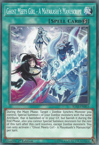 Ghost Meets Girl - A Mayakashi's Manuscript - IGAS-EN063 Common 1st Edition