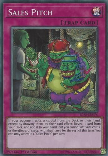 Sales Pitch - IGAS-EN076 Secret Rare 1st Edition
