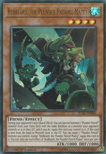 Redbeard, the Plunder Patroll Matey - IGAS-EN086 Ultra Rare 1st Edition