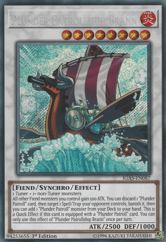 Plunder Patrollship Brann - IGAS-EN087 Secret Rare 1st Edition