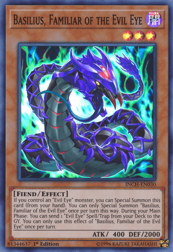 Basilius, Familiar of the Evil Eye - INCH-EN030 Super Rare 1st Edition