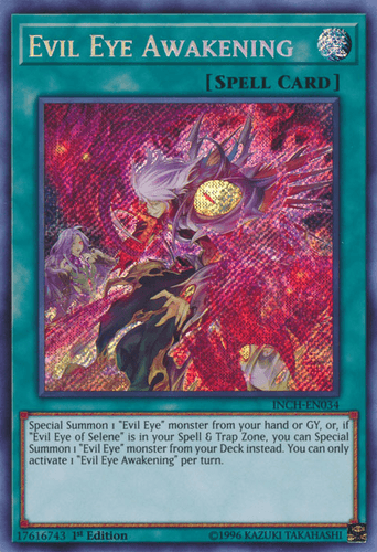 Evil Eye Awakening - INCH-EN034 Secret Rare 1st Edition