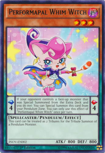 Performapal Whim Witch - INOV-EN002 Rare 1st Edition