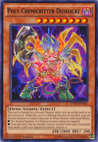 Poly-Chemicritter Dioxogre - INOV-EN026 Rare 1st Edition
